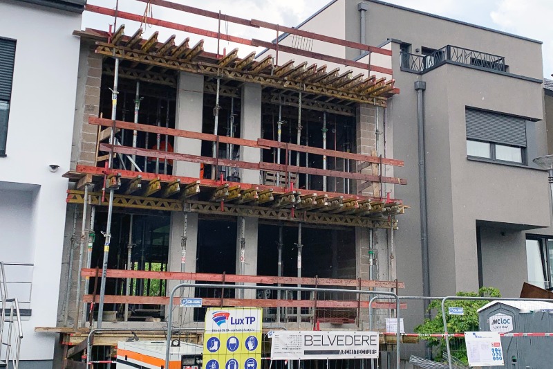 Vue sur notre chantier à Esch.